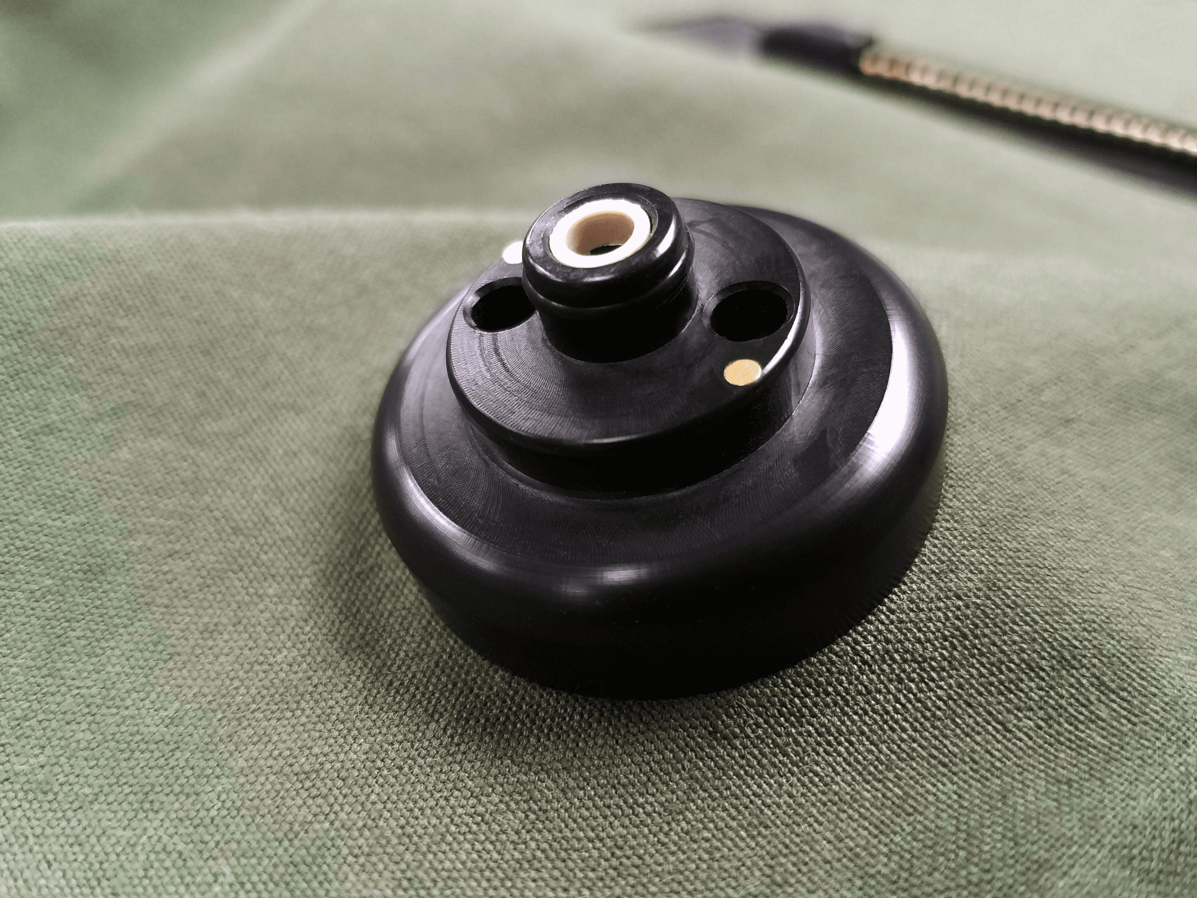 SKYDRATE female through suit connector integrated into a flight suit